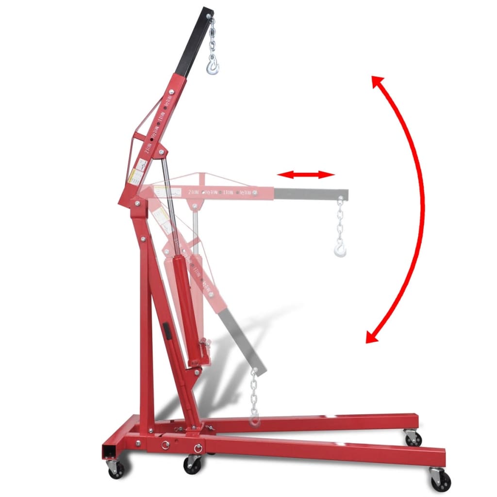 vidaXL Hopfällbar motorkran 2 ton 88,2 kg - 5