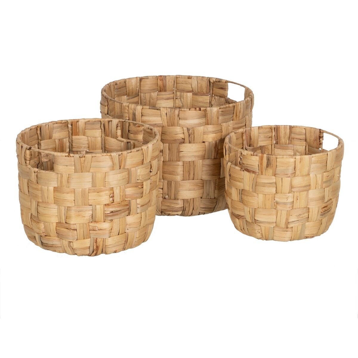 Korgset Beige Naturliga fibrer 38 x 38 x 28 cm (3 antal)
