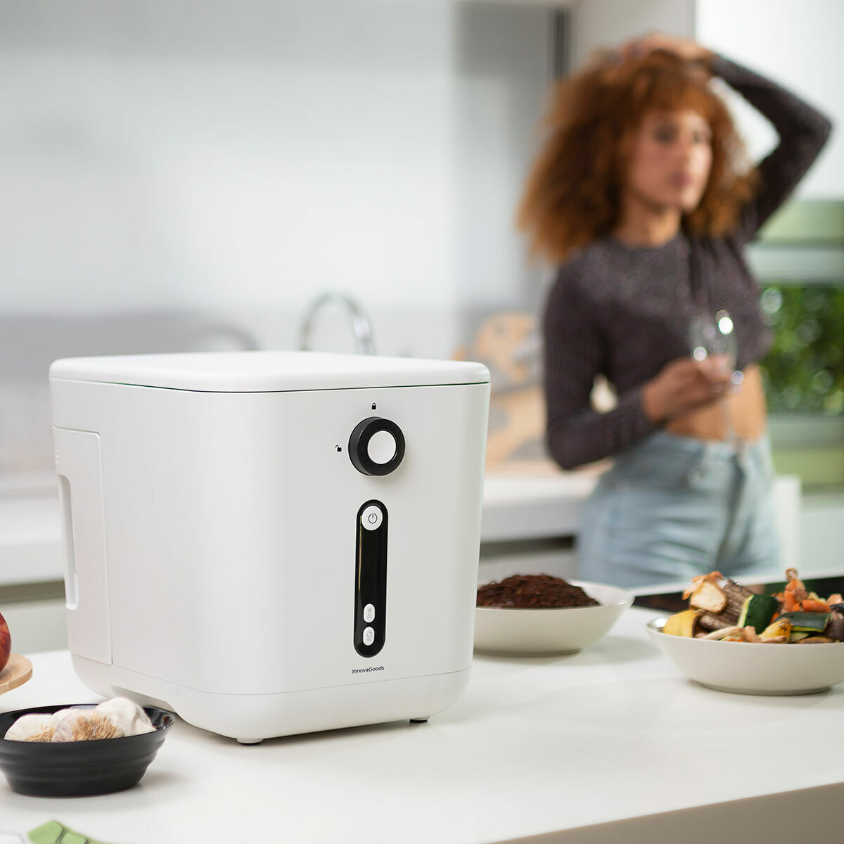 Elektrisk Kompostbehållare för Köket Ewooster InnovaGoods - 22