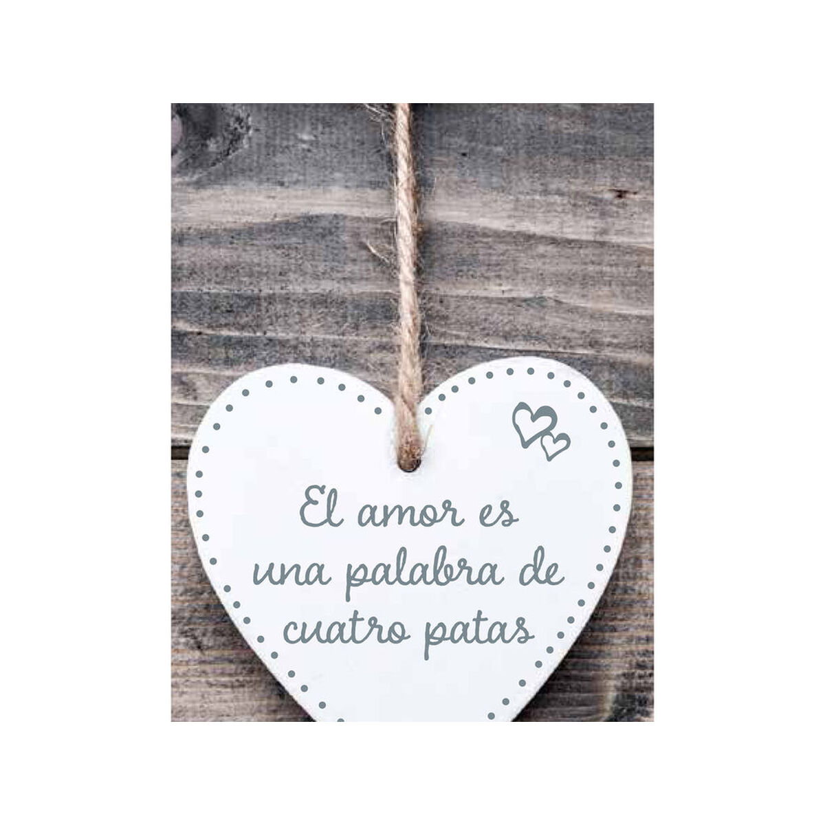 Hängdekoration Magnet & Steel El amor es una palabra de cuatro patas Hjärta 13 x 13 x 0,8 cm - 3
