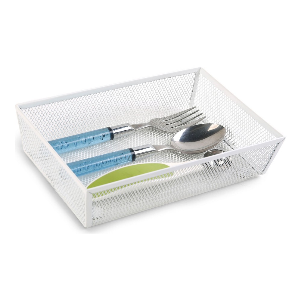 Besticks-sortering Confortime Metall Vit (21,8 x 15,24 x 5,2 cm) - 2
