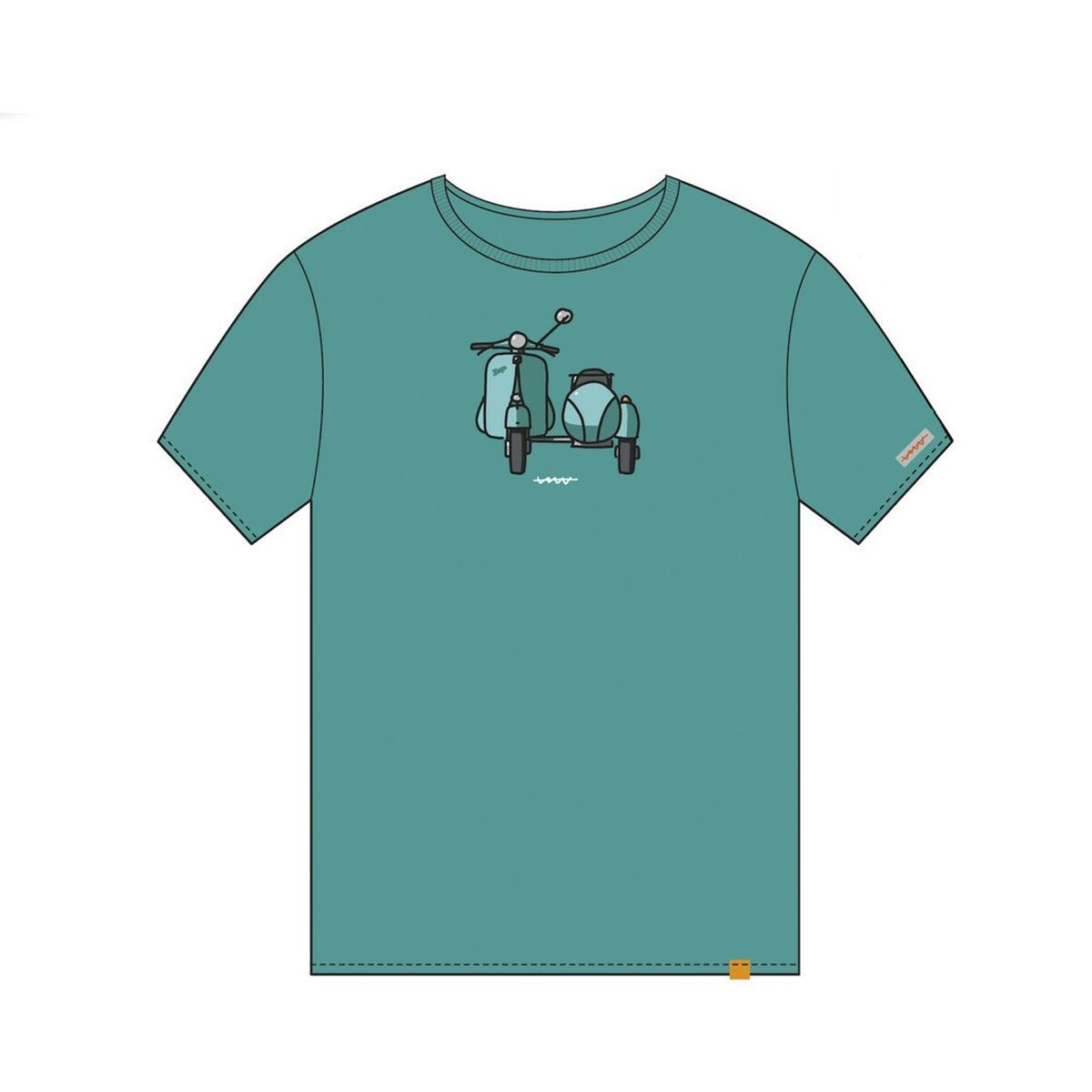 T-shirt med kortärm Unisex Cállate la Boca Turkos Sidovagn L (2 antal) - 2