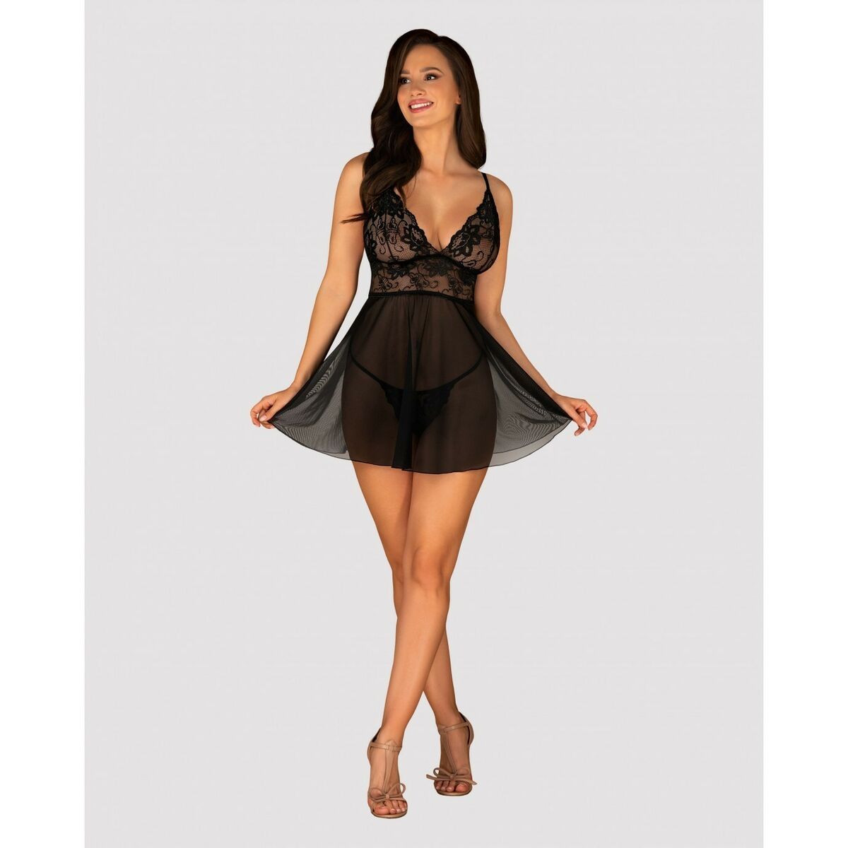 Idillia Babydoll & Trosor Obsessive Idillia babydoll Svart XXL/XXXL - 2