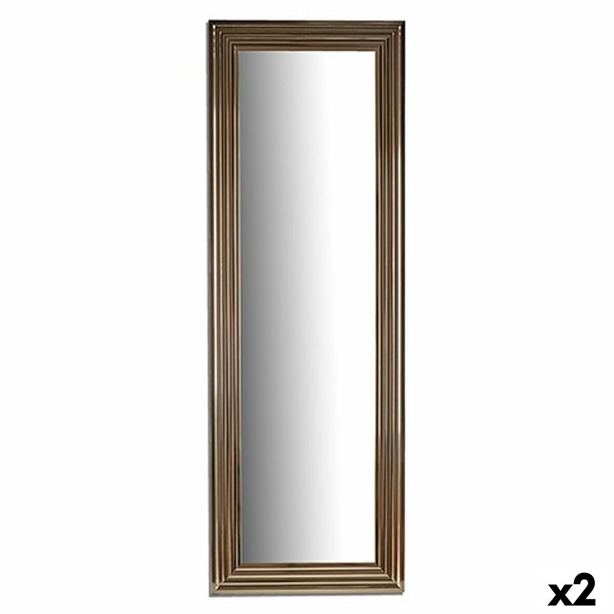 Väggspegel Gift Decor Gyllene Ränder 53 x 154,3 x 3 cm Rektangulär (2 antal)