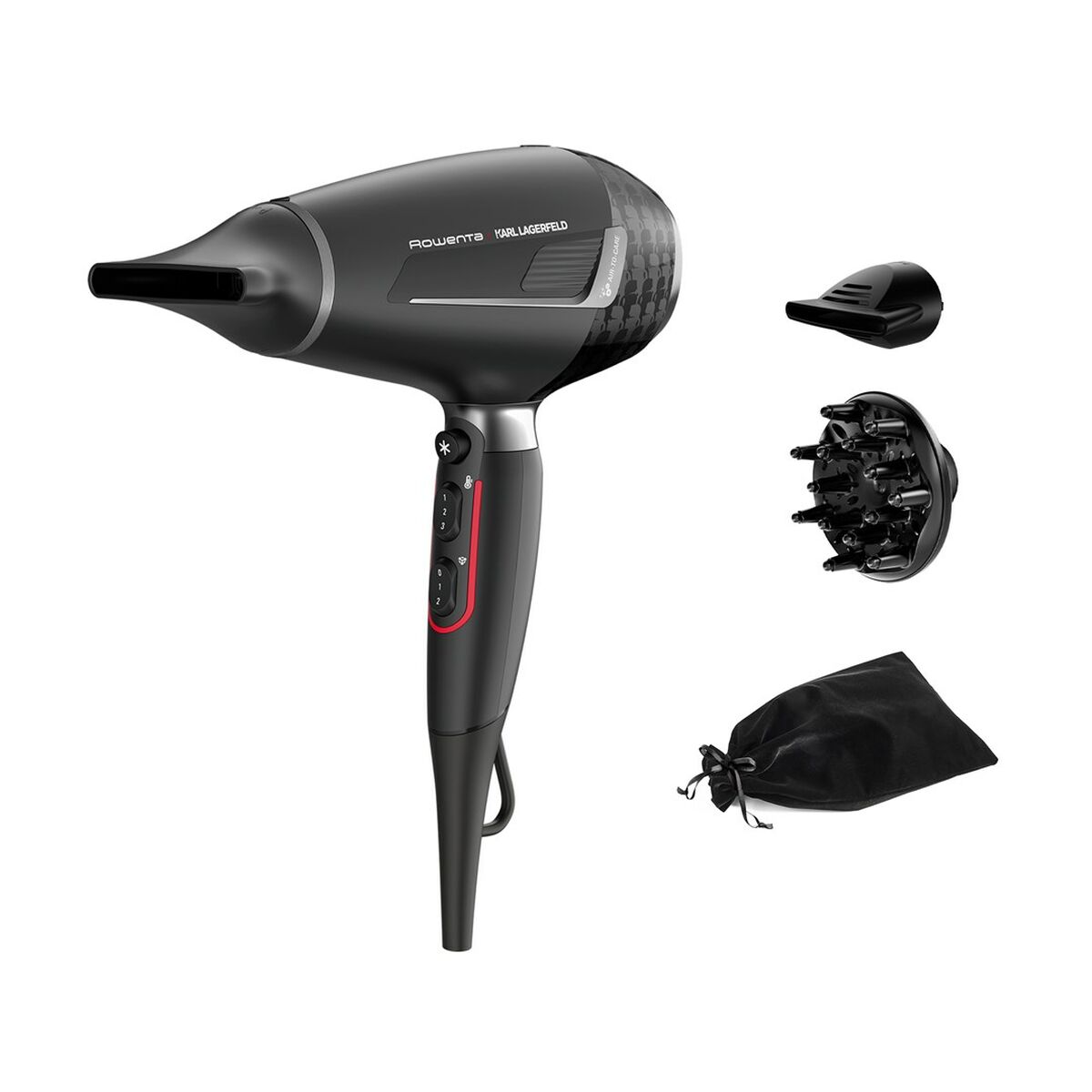 Hårtork Rowenta CV 888L Svart Krom 2200 W