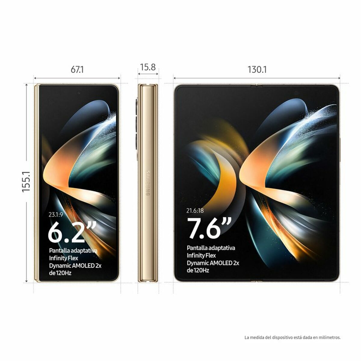 Smartphone Samsung Galaxy Z Fold4 Beige 6,2" - 2