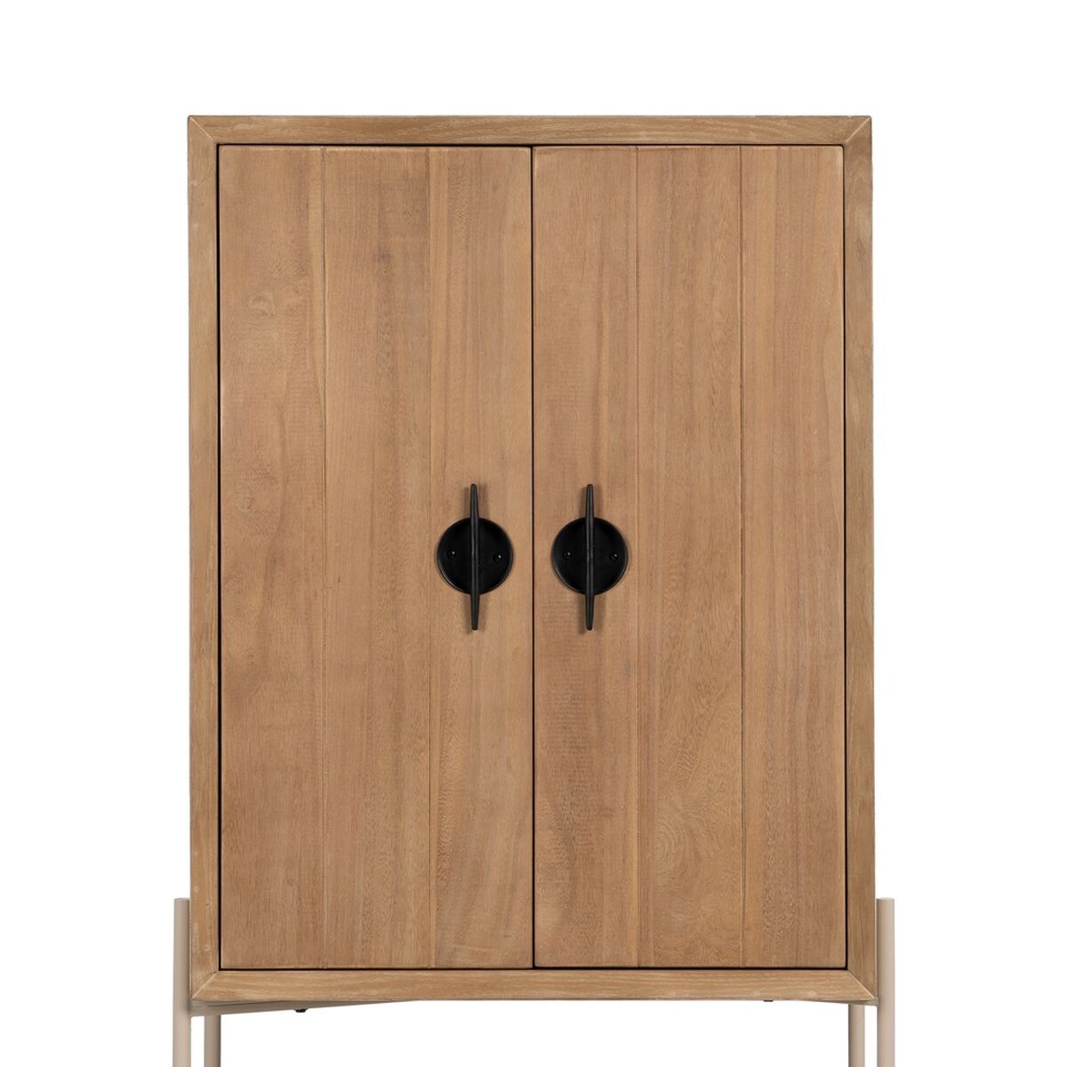 Skänk AIKO Kräm Naturell Järn Trä MDF 70 x 40 x 172 cm - 5