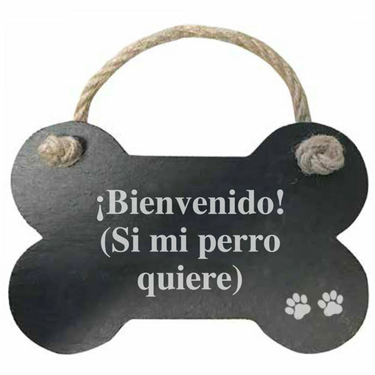 Hängdekoration Magnet & Steel Bienvenido (si mi perro quiere) Ben Skiffer Snöre - 4