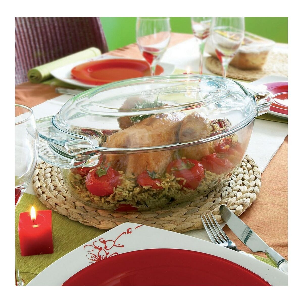 Ugnsform Pyrex 1040712 Vit Transparent Härdat glas 6 L 4,5 g 4,5 L - 2