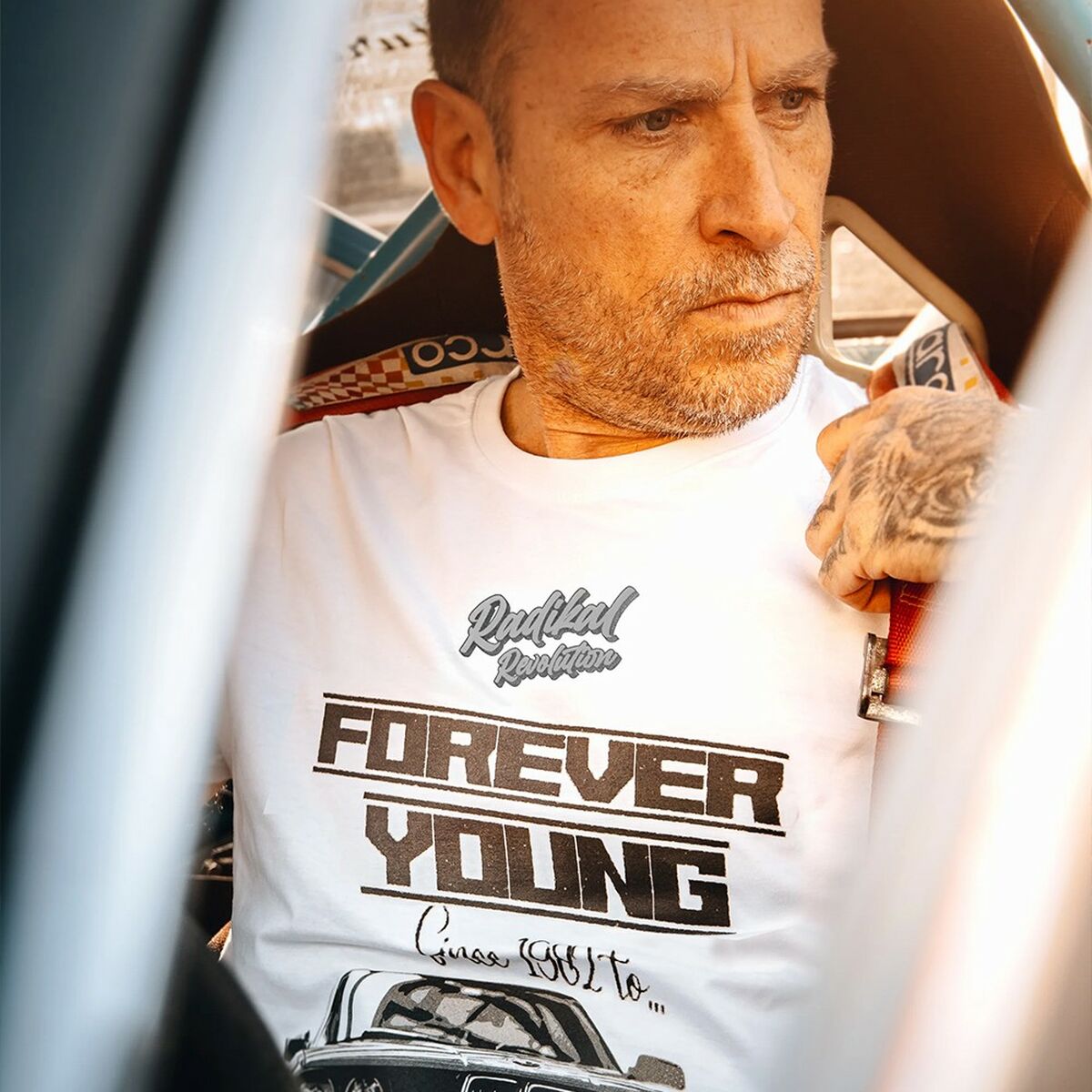 T-shirt med kortärm Herr RADIKAL FOREVER YOUNG Vit XL - 6