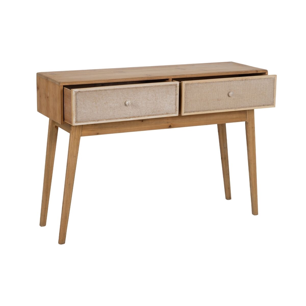 Skänk GEREL Naturell Granträ Trä MDF Naturliga fibrer 115 x 37 x 80 cm - 3