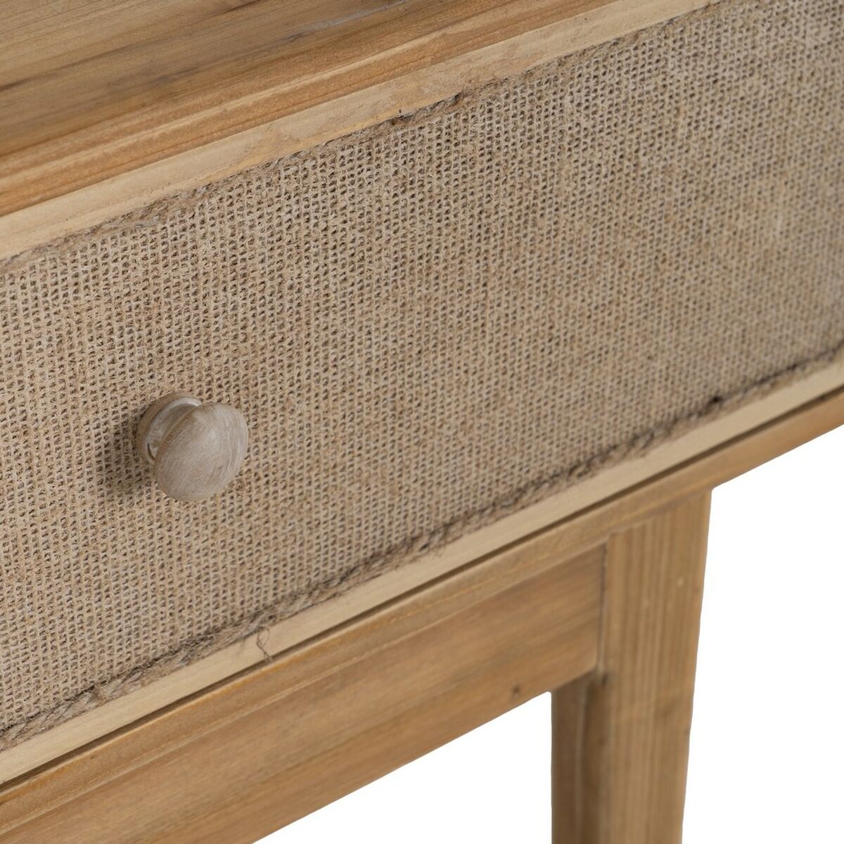 Skänk GEREL Naturell Granträ Trä MDF Naturliga fibrer 115 x 37 x 80 cm - 6