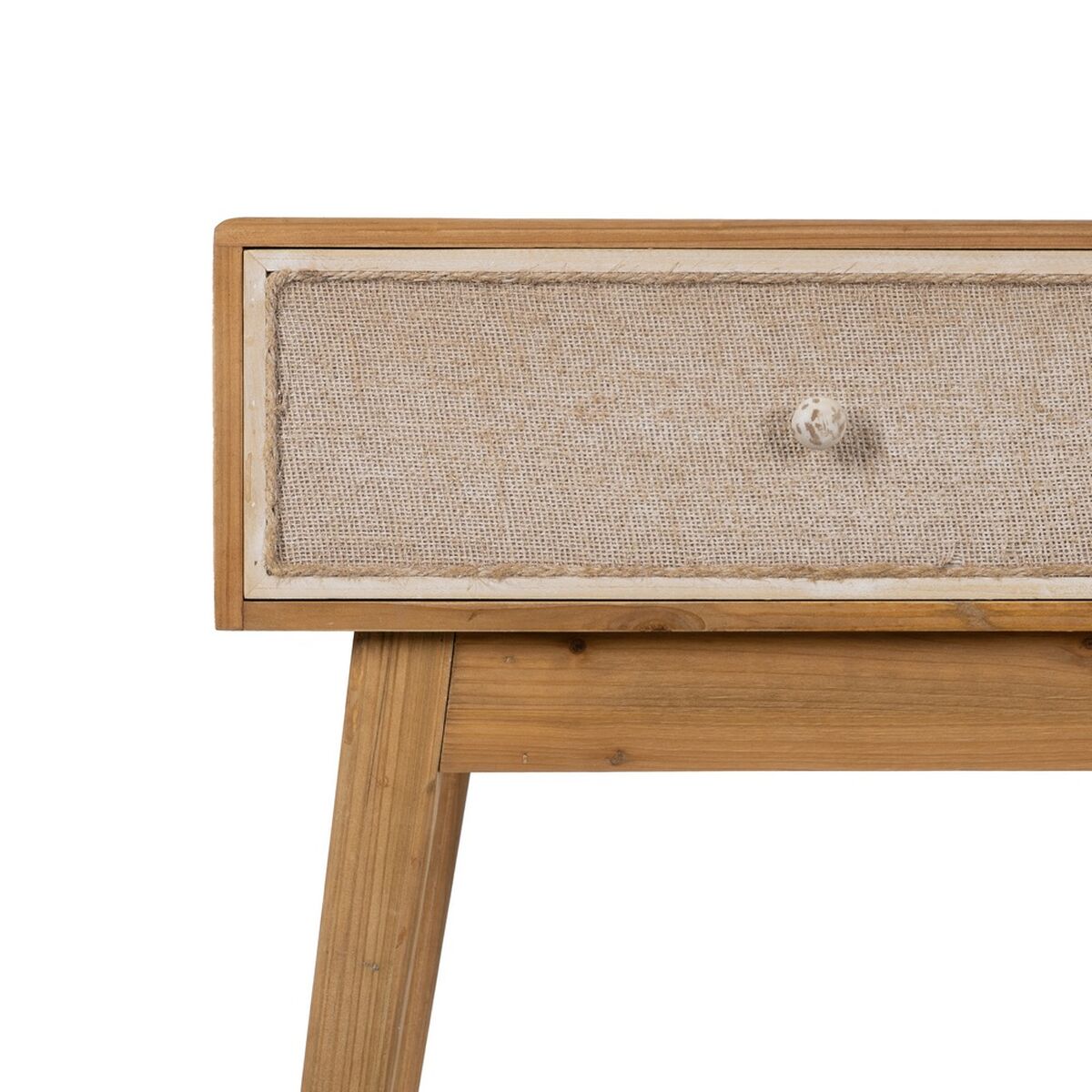 Skänk GEREL Naturell Granträ Trä MDF Naturliga fibrer 115 x 37 x 80 cm - 5