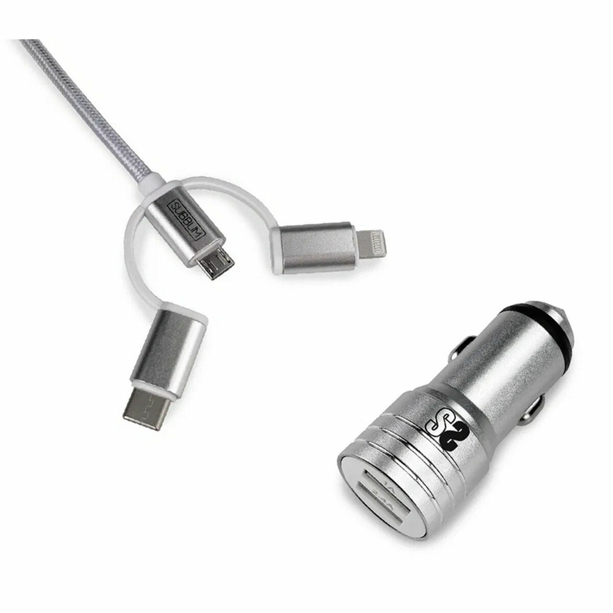 Universal USB-billaddare + USB-C kabel Subblim SUB-CHG-4CC001