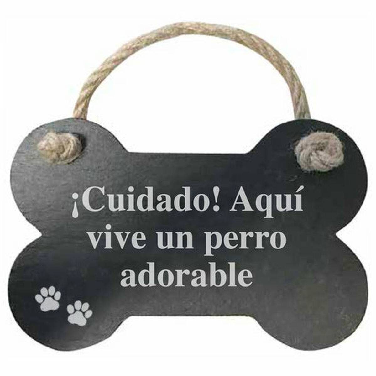 Hängdekoration Magnet & Steel Cuidado aquí vive un perro adorable Ben Skiffer Snöre - 4