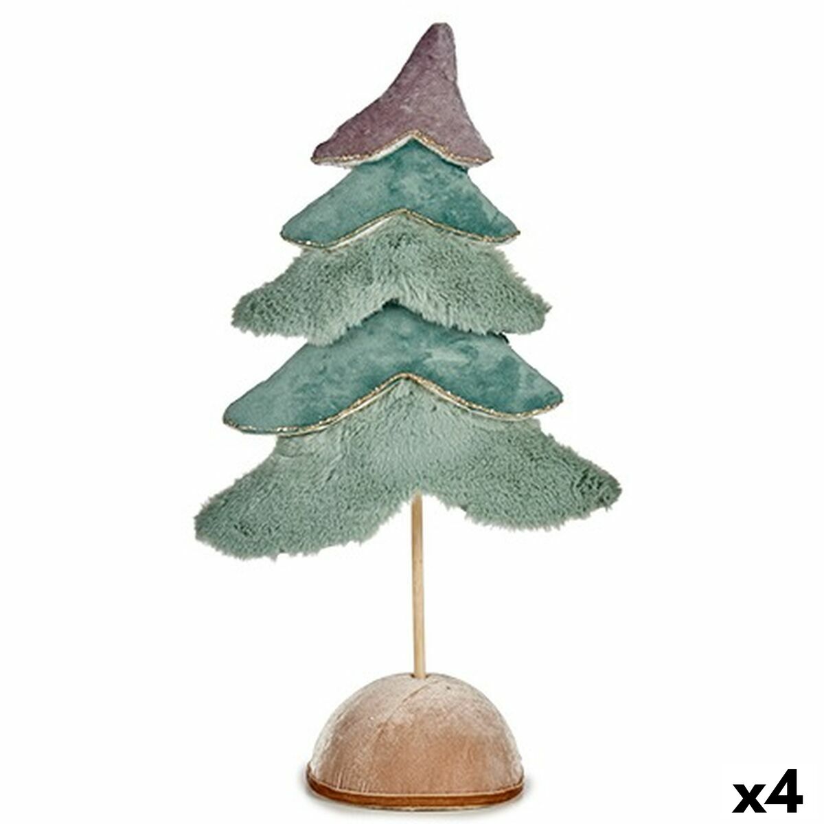 Julgran Krist+ Turkos 16 x 55 x 29 cm Sammet (4 antal) - 3