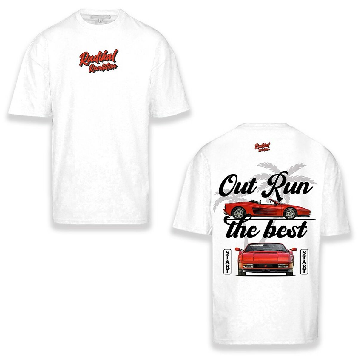 T-shirt med kortärm Herr RADIKAL OUT RUN Vit S