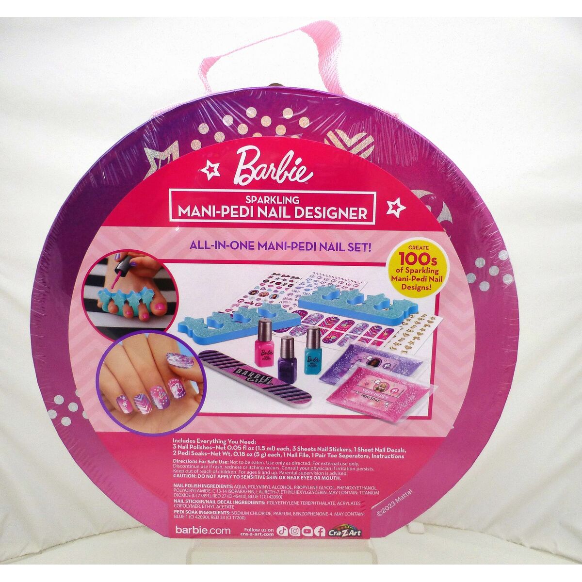 Manikyr- och pedikyrpaket Barbie Sparkling 25,5 x 25 x 5 cm Fall - 3