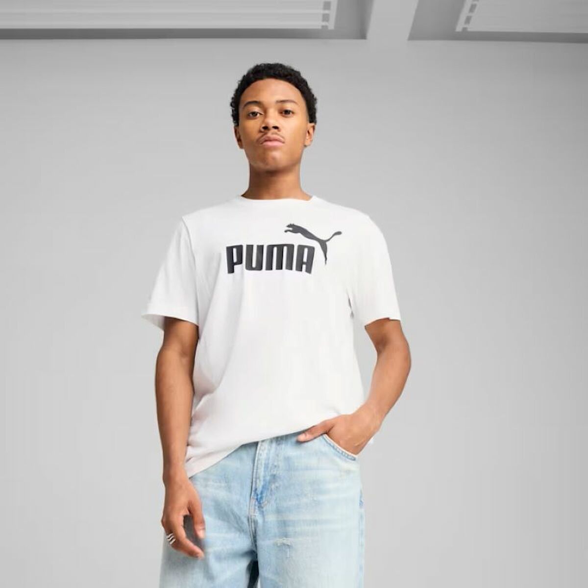 T-shirt med kortärm Herr Puma ESS No. 1 Logo Tee C/O 682532 02 Vit - 2