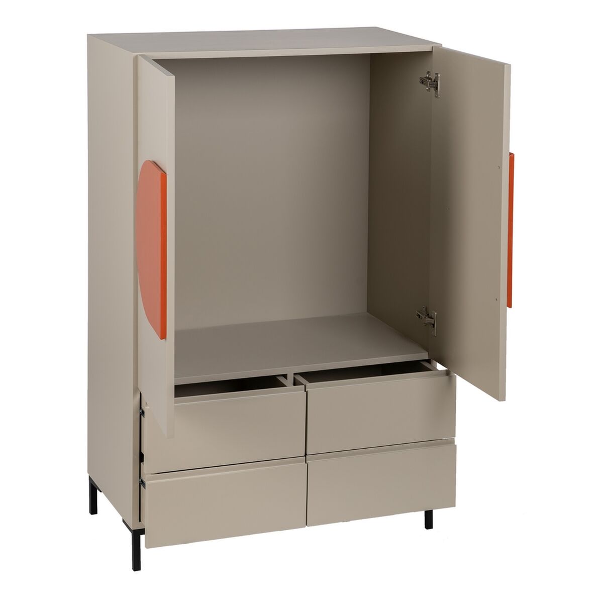 Skänk NECTO Orange Beige-brun (taupe) Järn Trä MDF 75 x 41,8 x 123 cm - 3