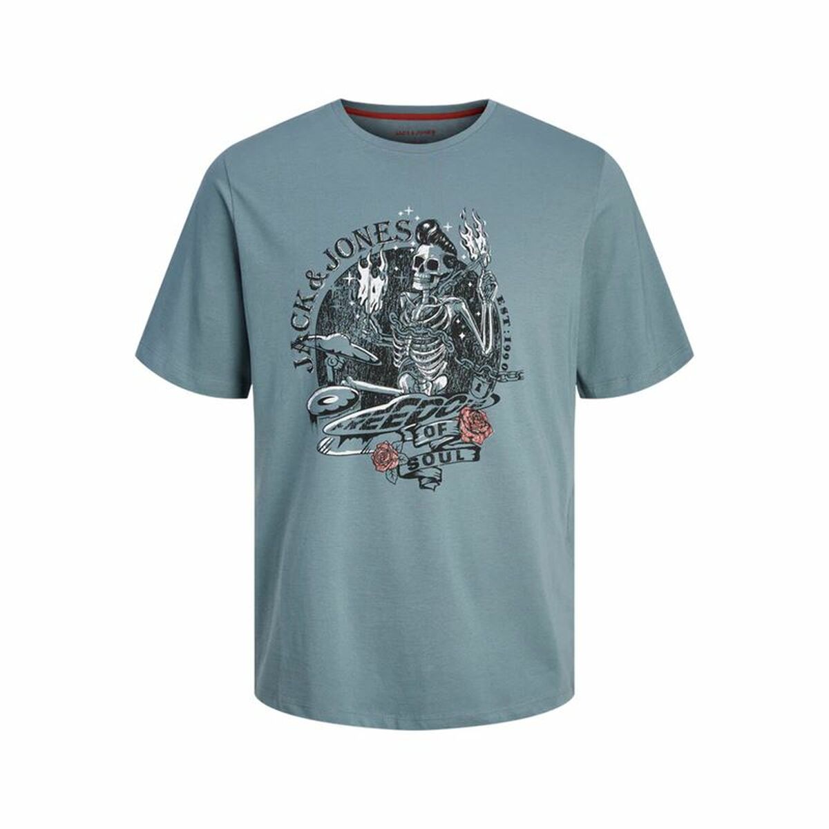 T-shirt med kortärm Herr Jack & Jones Blå