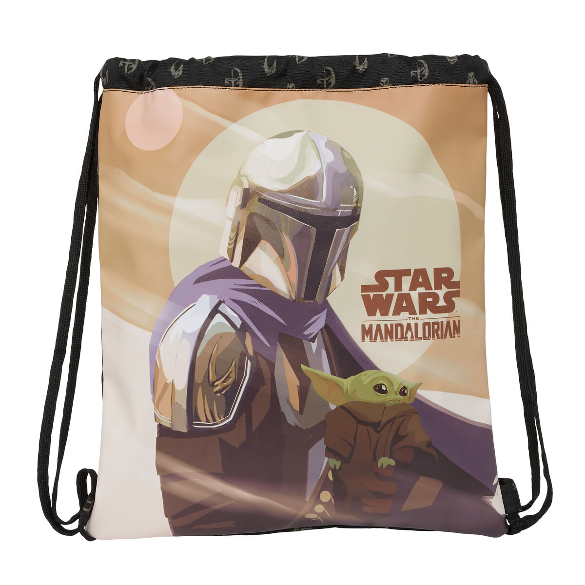 Ryggsäck till barn The Mandalorian This is the way Svart 35 x 40 x 1 cm