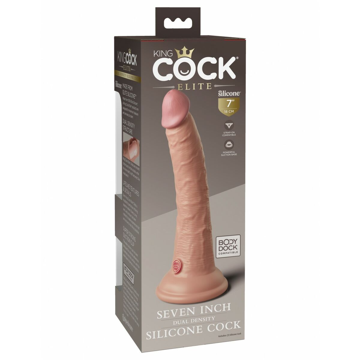 Dildo Pipedream King Cock Elite Naturell - 3