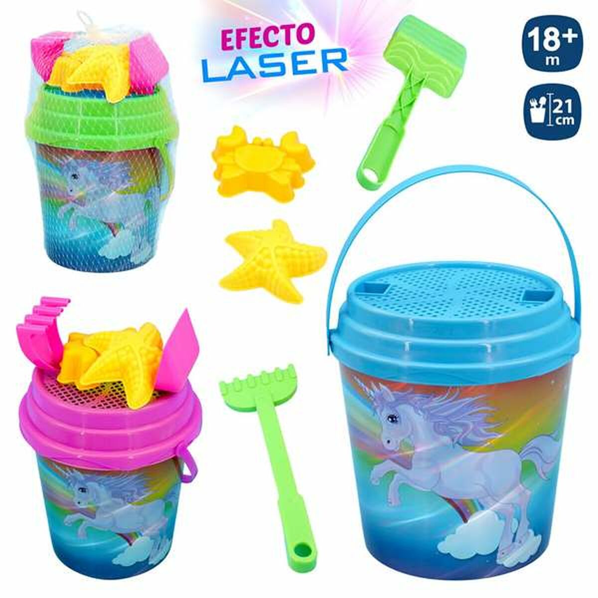 Strandleksaker set Juinsa Enhörning 17 x 17 cm - 2
