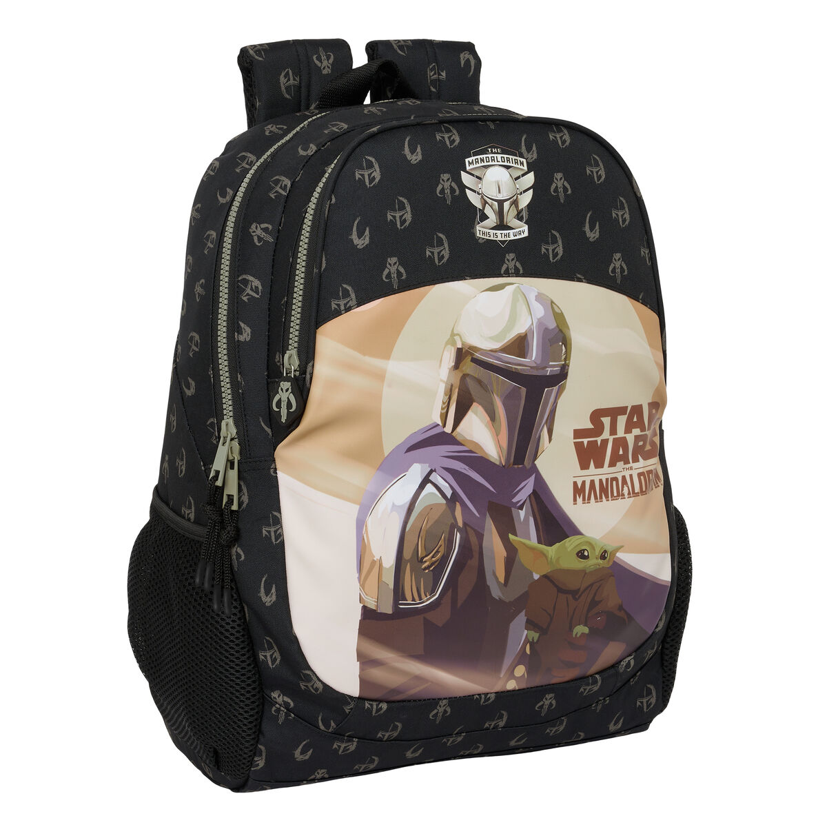 Skolryggsäck The Mandalorian This is the way Svart 32 x 44 x 16 cm