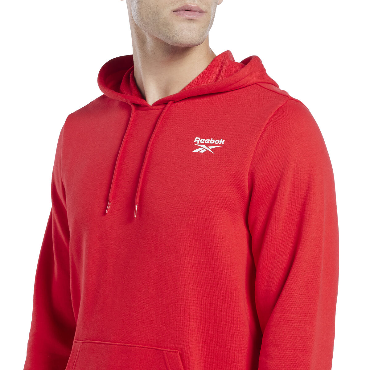 Tröja med huva Herr Reebok RI FT LEFT CHEST OT HA9276  Röd - 3