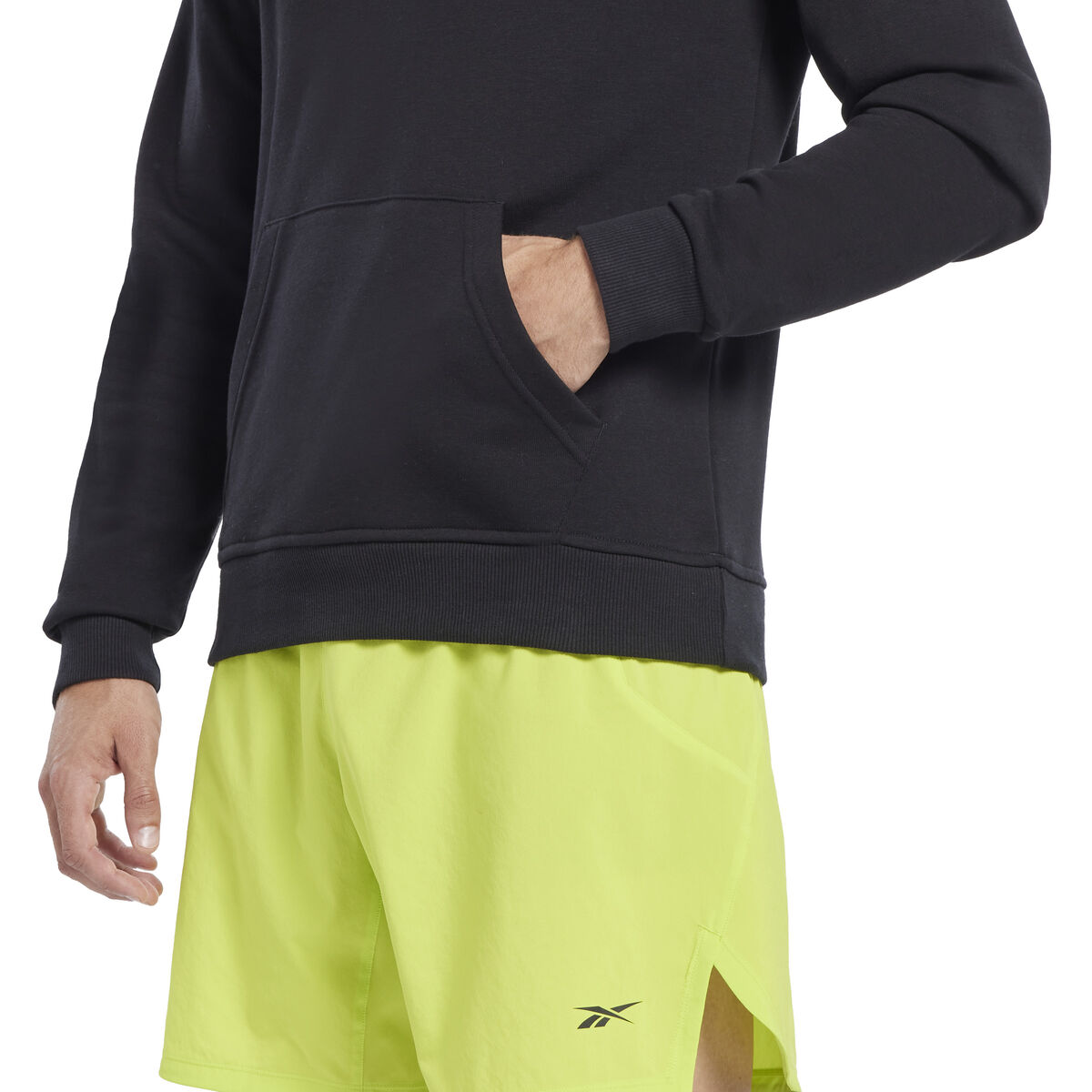 Tröja med huva Herr Reebok I FT BIG LOGO OTH H54788  Svart - 8