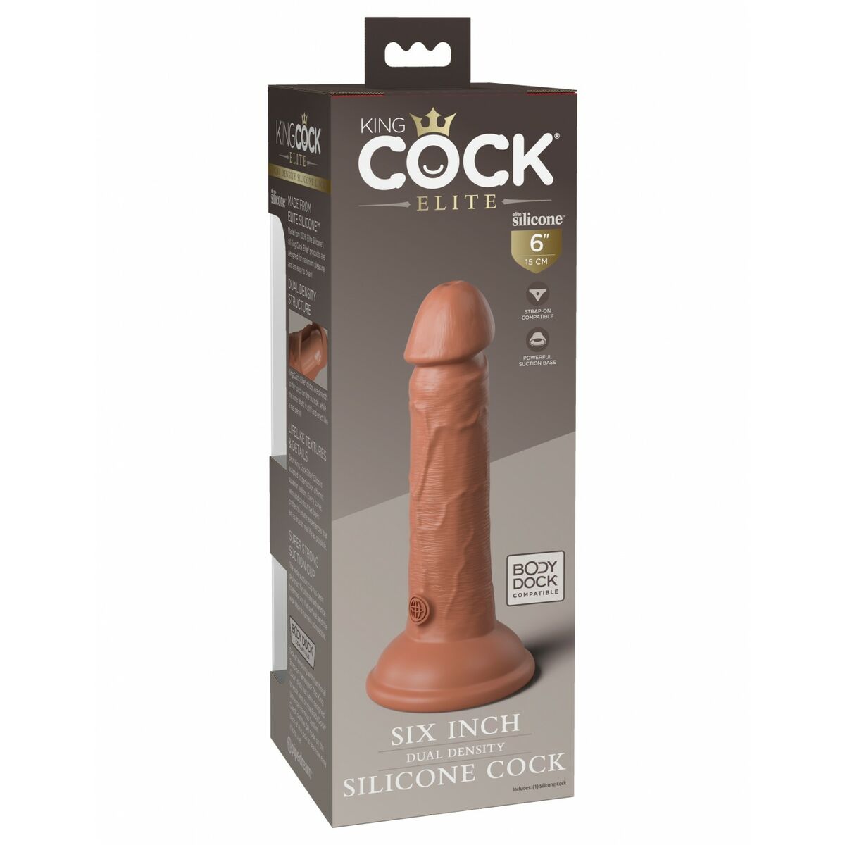 Dildo Pipedream King Cock Elite Brun - 4