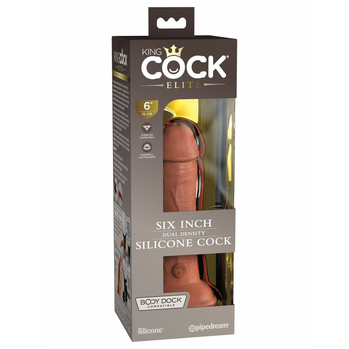 Dildo Pipedream King Cock Elite Brun - 2