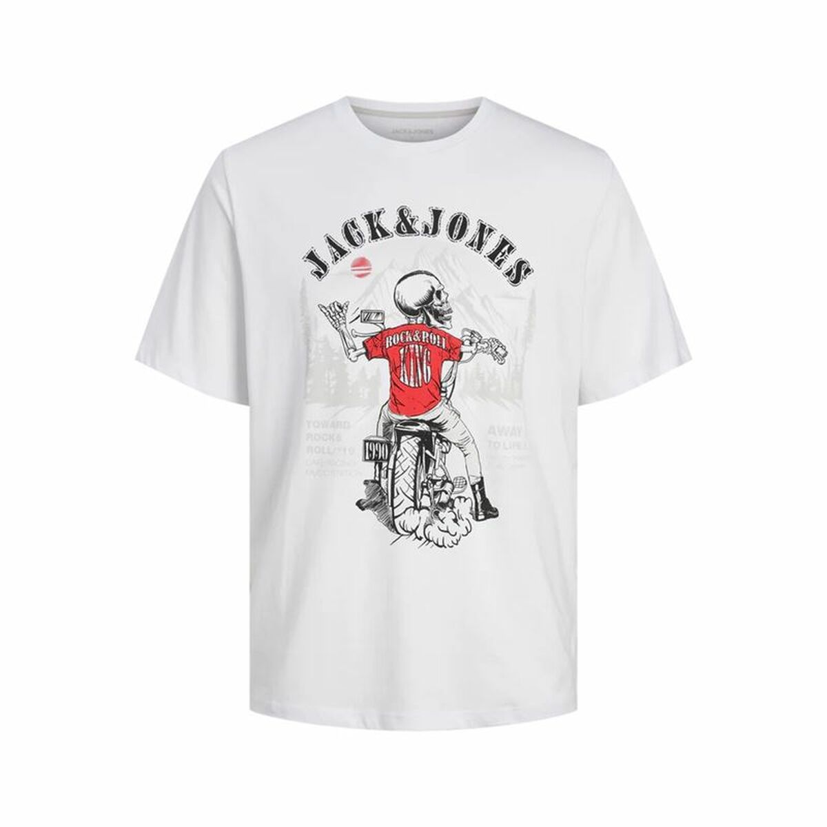 T-shirt med kortärm Herr Jack & Jones Vit
