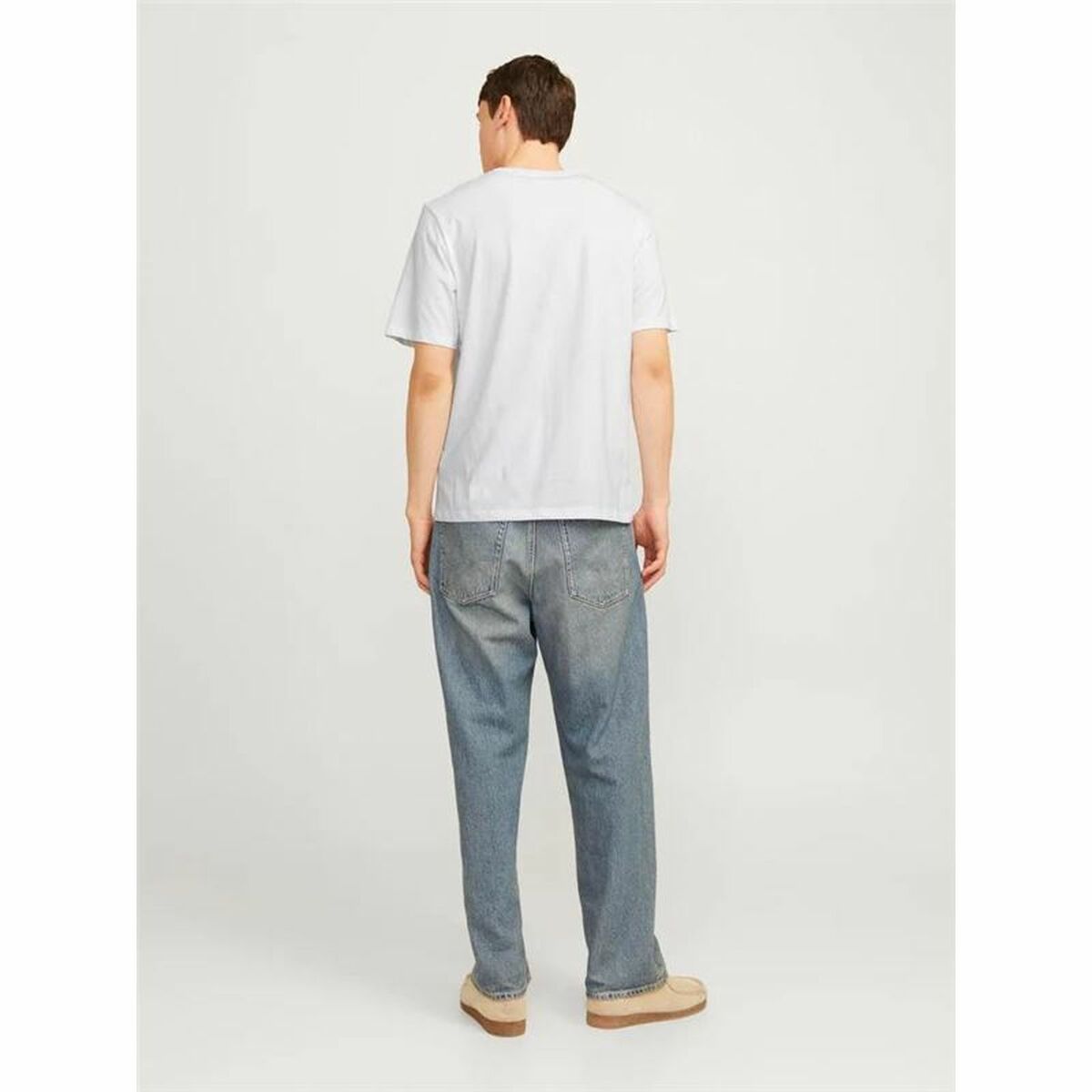 T-shirt med kortärm Herr Jack & Jones Vit - 3