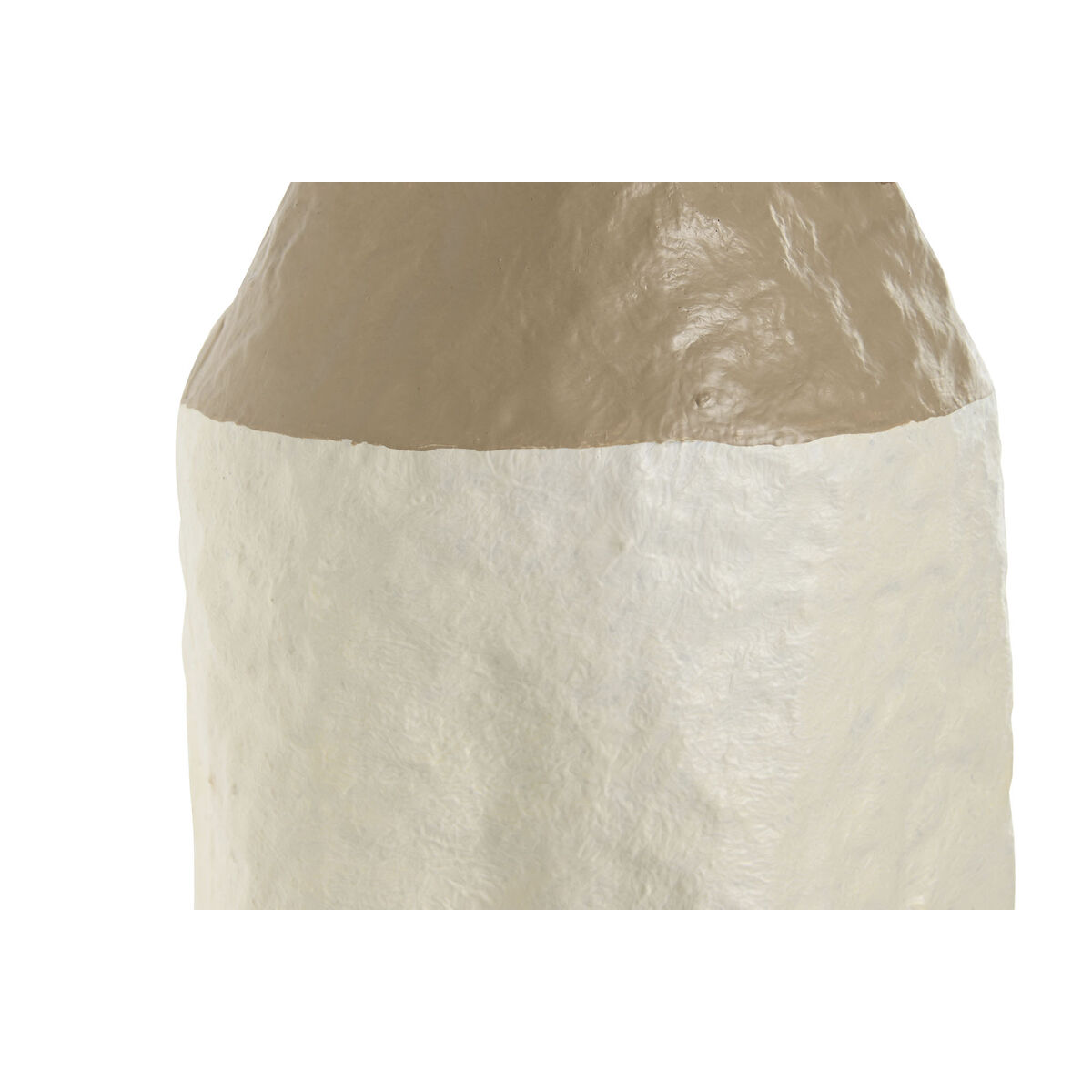 Set med 3 Vasar Home ESPRIT Vit Gyllene Metall 14 x 14 x 67 cm (3 Delar) - 3