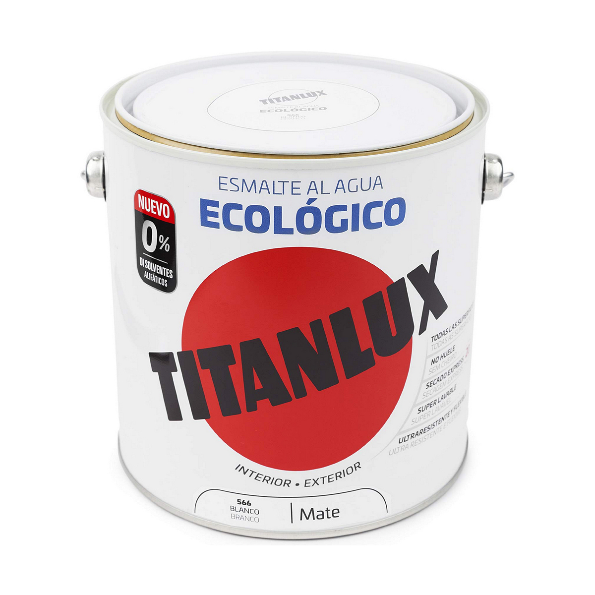 Behandling Titanlux 02t056625 Grundlack Till vatten Vit 2,5 L 2,5 L