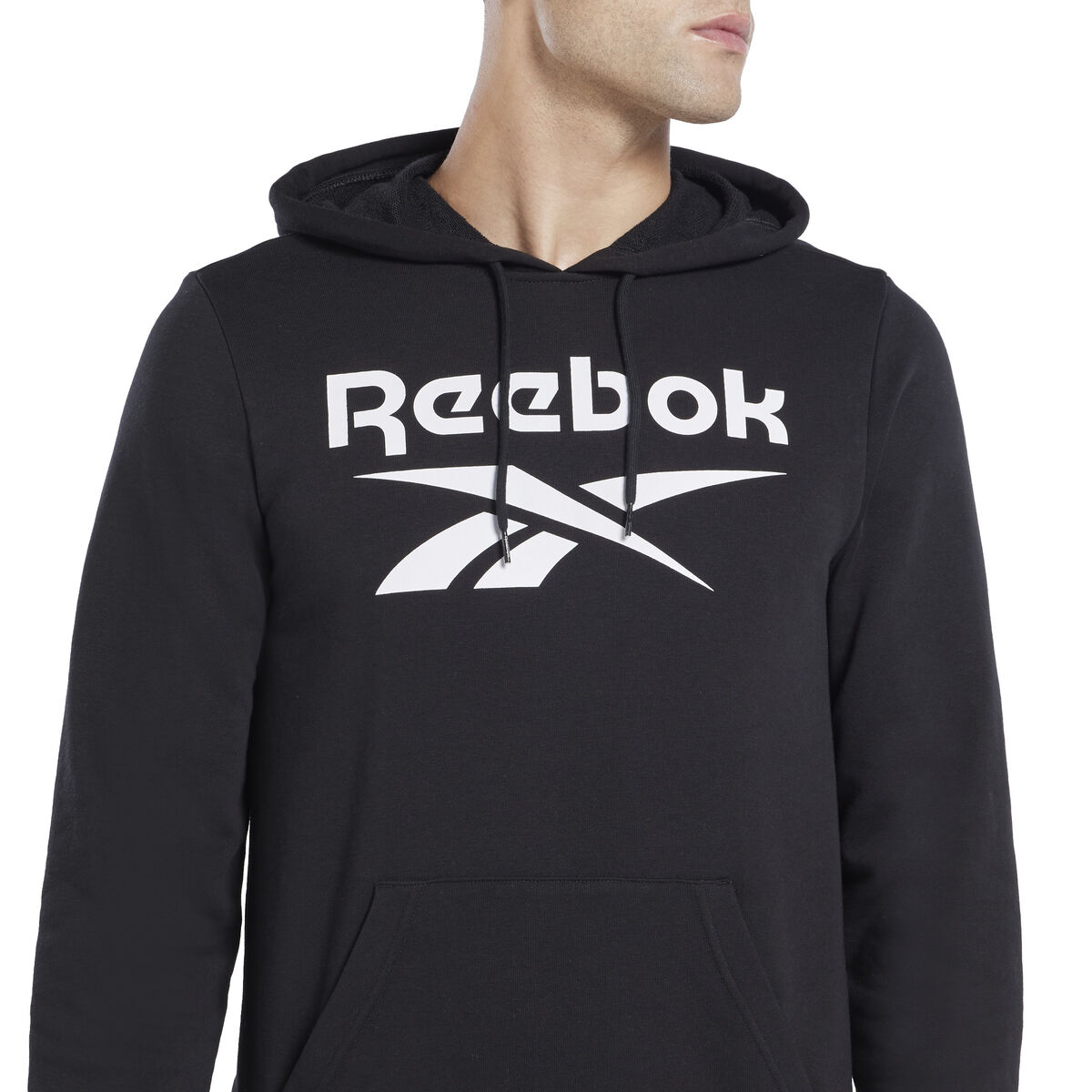 Tröja med huva Herr Reebok I FT BIG LOGO OTH H54788  Svart - 3