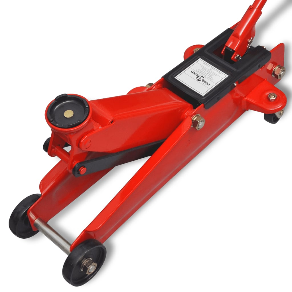 vidaXL Hydraulisk domkraft 3 ton röd - 4