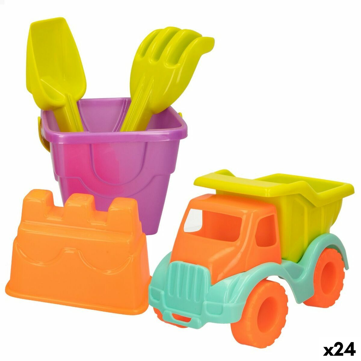 Strandleksaker set Colorbaby 5 Delar polypropen (24 antal)