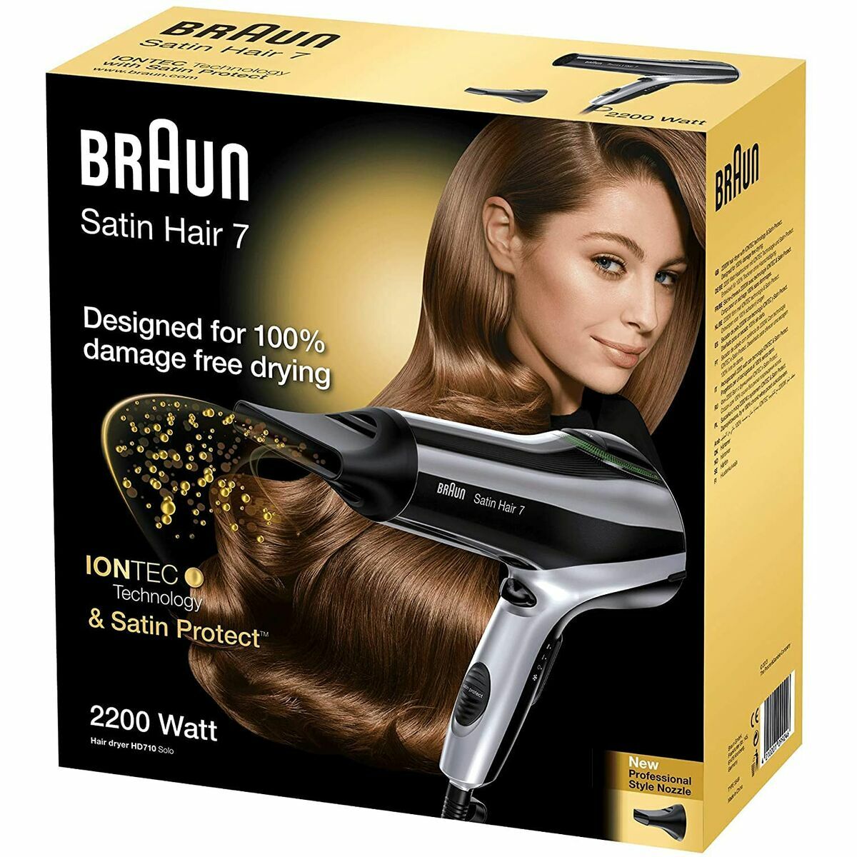 Hårtork Braun HD710 Svart Silvrig 2200 W Jonisk - 2