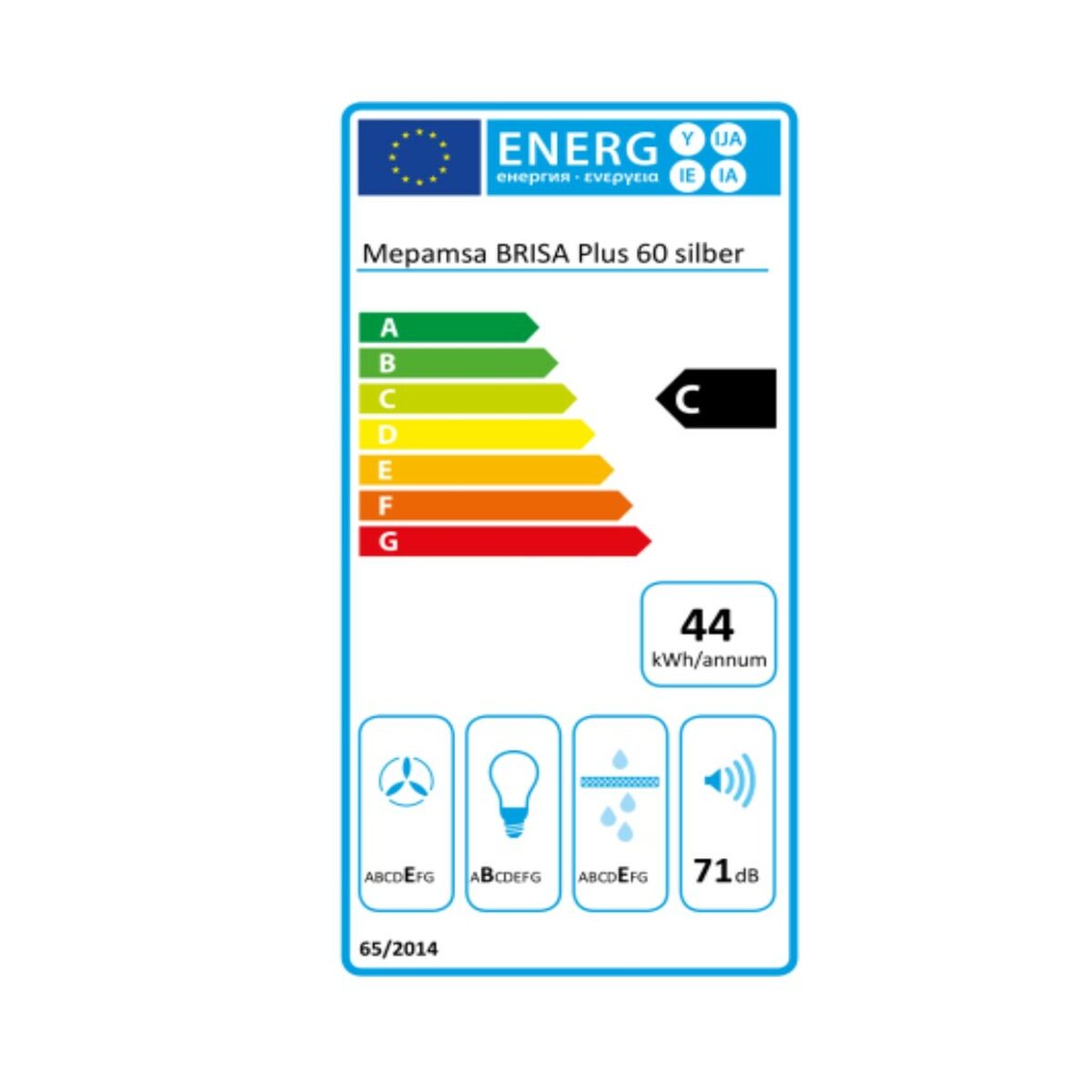 Konventionell fläkt Mepamsa Brisa Plus 60X 60 cm 180 m³/h C Acero inoxidable - 3