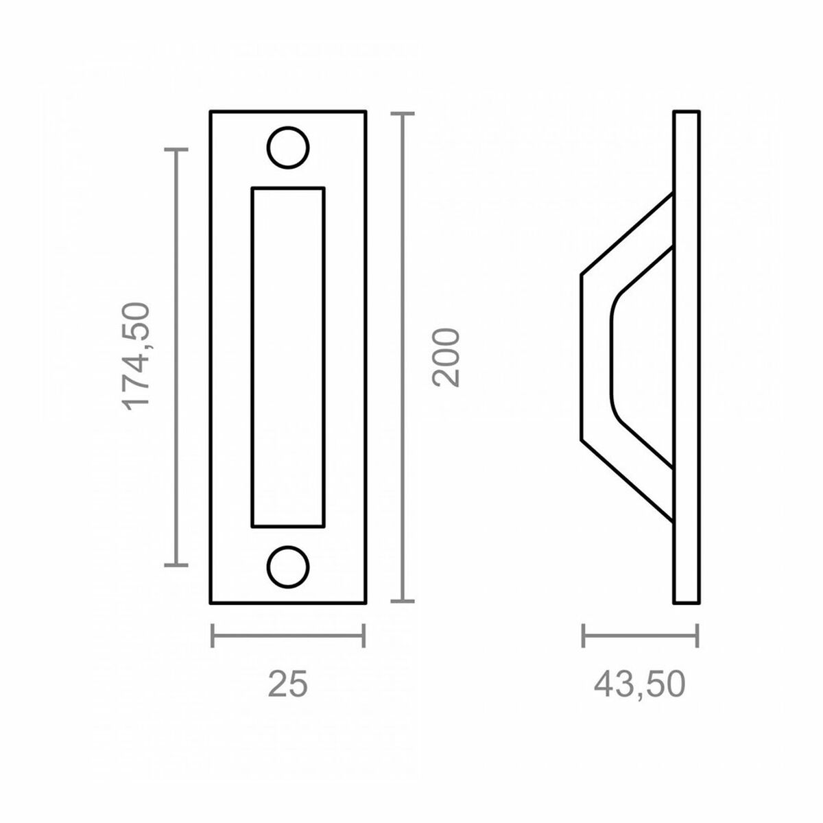 Handtag EDM 85460 6804 Aluminium Rak - 4