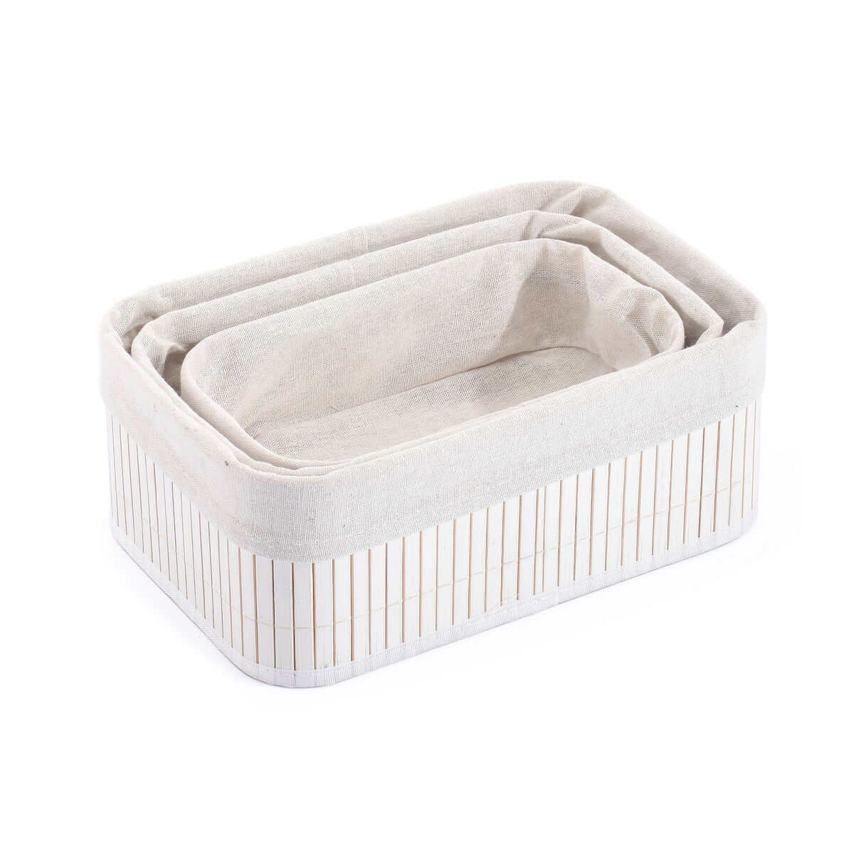 Korgset Confortime Bambu Vit - 5