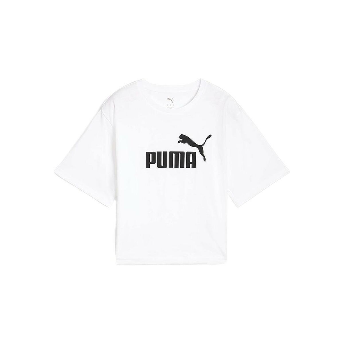 T-shirt med kortärm Dam Puma ESS Cropped No. 1 Logo Relaxed Tee C/O 684972 02 Vit