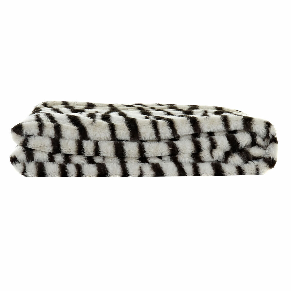 Filt DKD Home Decor Vild 130 x 170 x 2 cm Svart Grå Vit Kolonial - 6