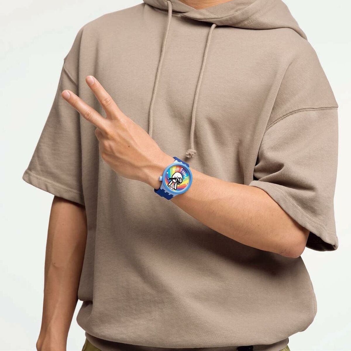 Herrklocka Swatch PEACE HAND LOVE (Ø 47 mm) - 4