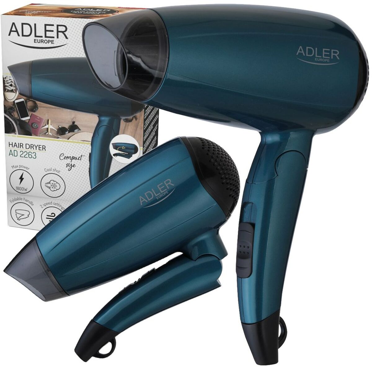 Hårtork Adler AD 2263 Vit 1600 W - 3