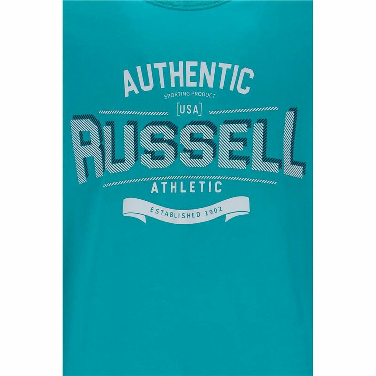 T-shirt med kortärm Herr Russell Athletic Amt A30081 Aquamarine - 3
