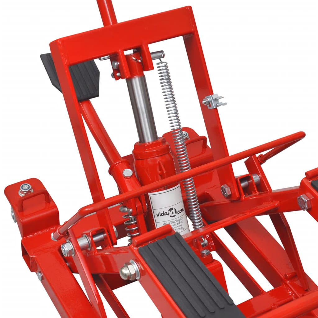vidaXL Hydraulisk MC-/ATV-lyft 680 kg röd - 2
